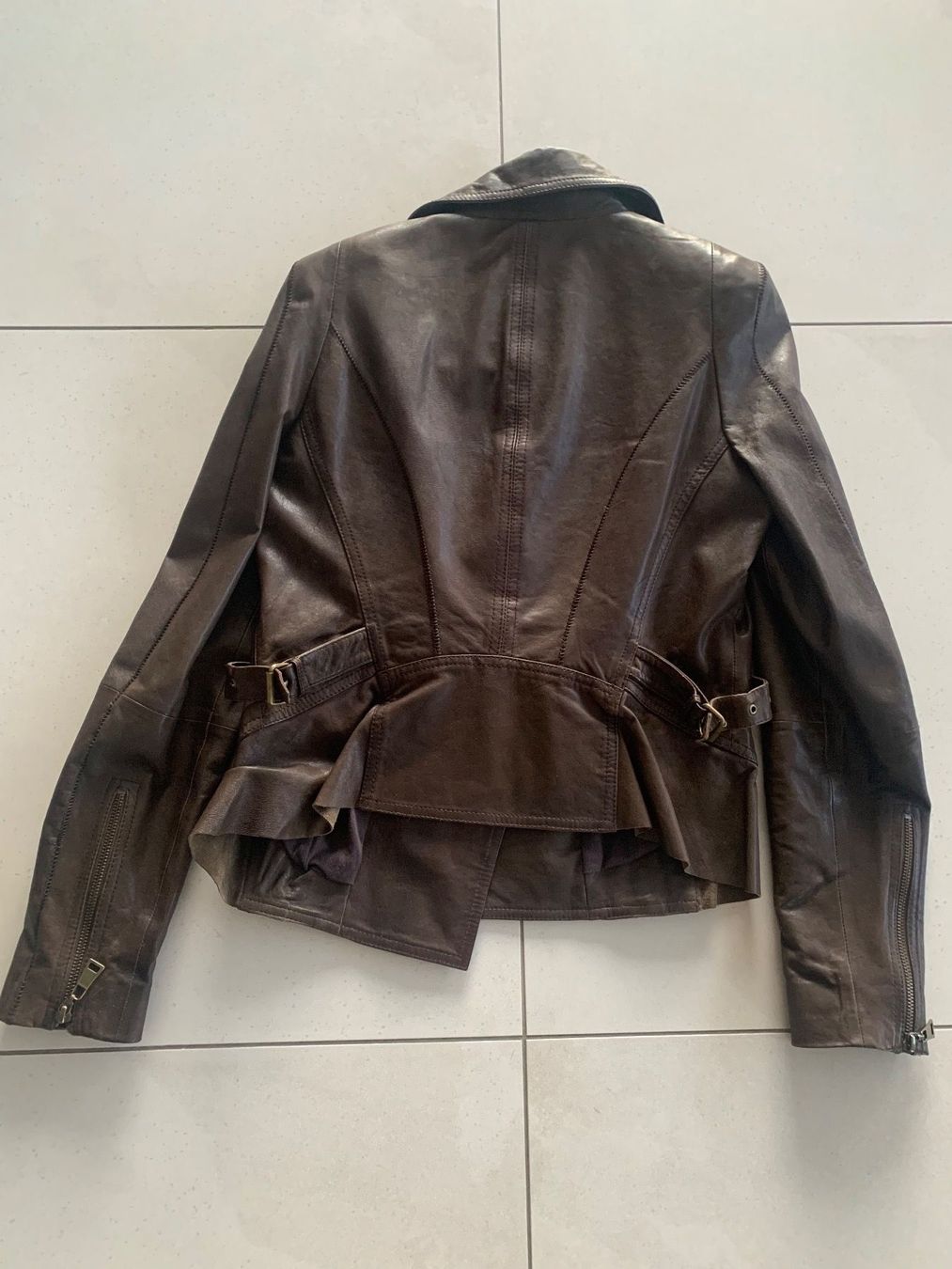 Giacche: Braune edle Lederjacke, 100% Lammnappaleder – Usato da Meggen venduto da koalajunge 1