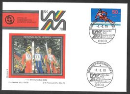 Deutschland Sonderbrief Ski WM Garmisch-Partenkirchen 1978