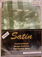 Satin Fixleintuch 160/200 Kiwigrün Gestreift