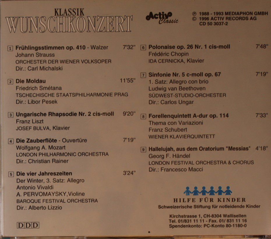 CDs: Various – Klassik Wunschkonzert – Gebraucht aus Luzern von CONTENTI 2