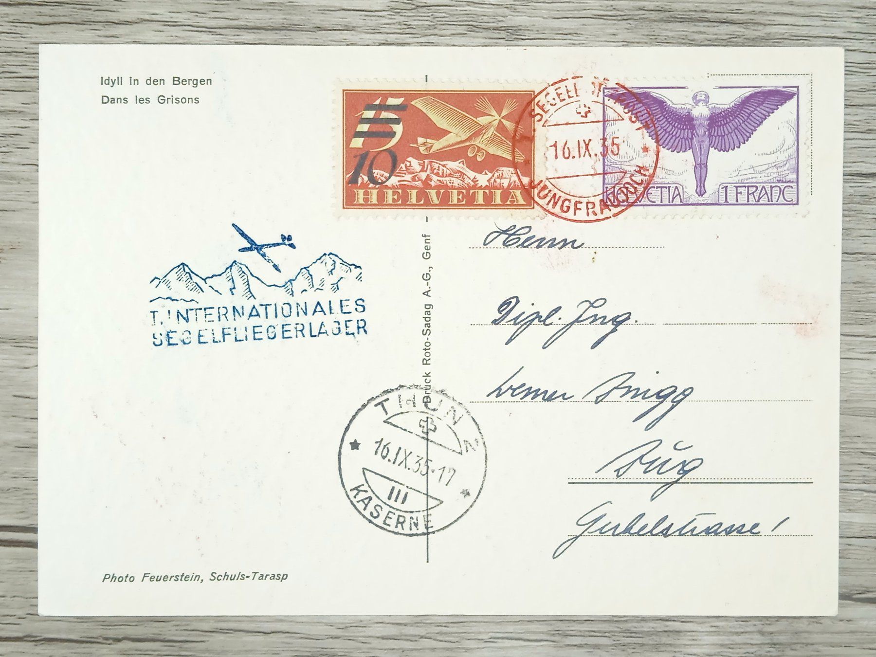 Tutti i francobolli: TR13 Carte Postale Suisse 1935 – Usato da Cousset venduto da Patrick_Collections