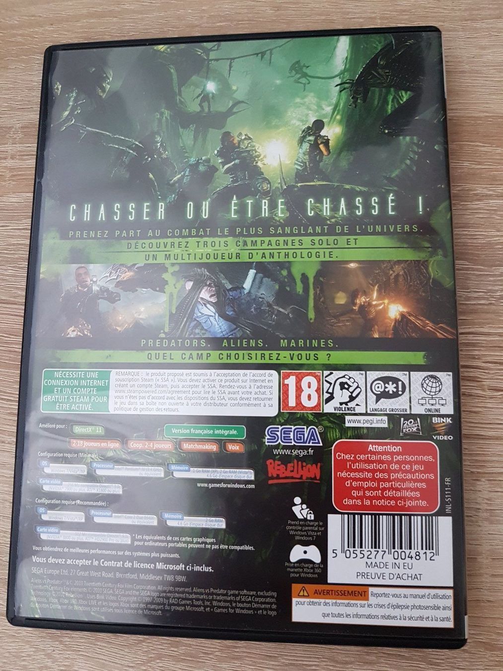 Spiele: Aliens vs Predator (2 DVD) French - PC – Gebraucht aus Carouge GE von Franllo 1