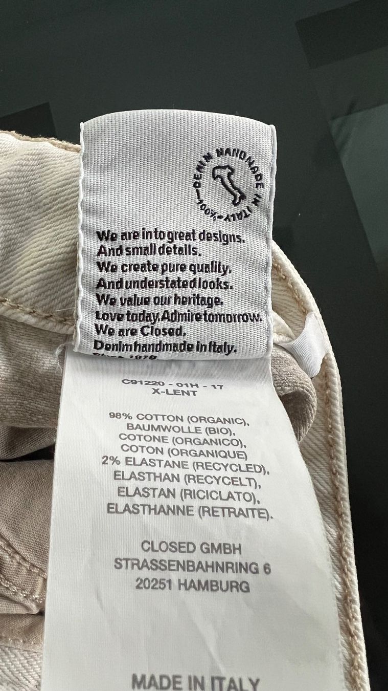 Closed Jeans: CLOSED JEANS X LENT BEIGE GR.28 – Usato da Pfäffikon ZH venduto da Ruth8 3