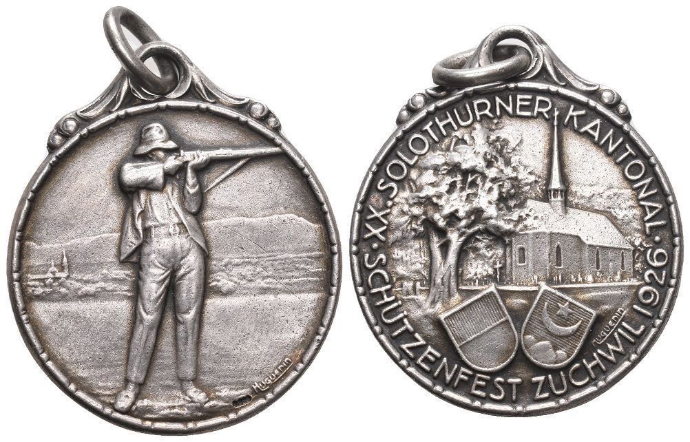 Medaglie: 1926 Schützenmedaille Zuchwil – Usato da Kirchberg SG venduto da Z-Collection