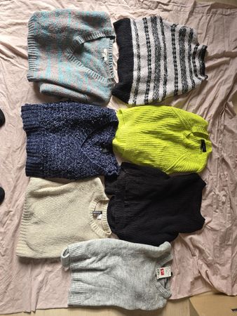Lot de 7 pulls crop en maille femme , crop pull