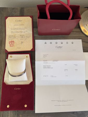 Cartier LOVE Armband 18K Weissgold Grösse 19