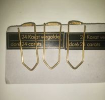 3x Klammern 24 karat vergoldet