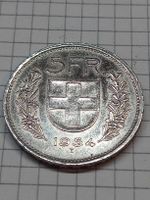 5 Franken Münze, 1954, Schweiz, Sammlerstück, Top Zustand