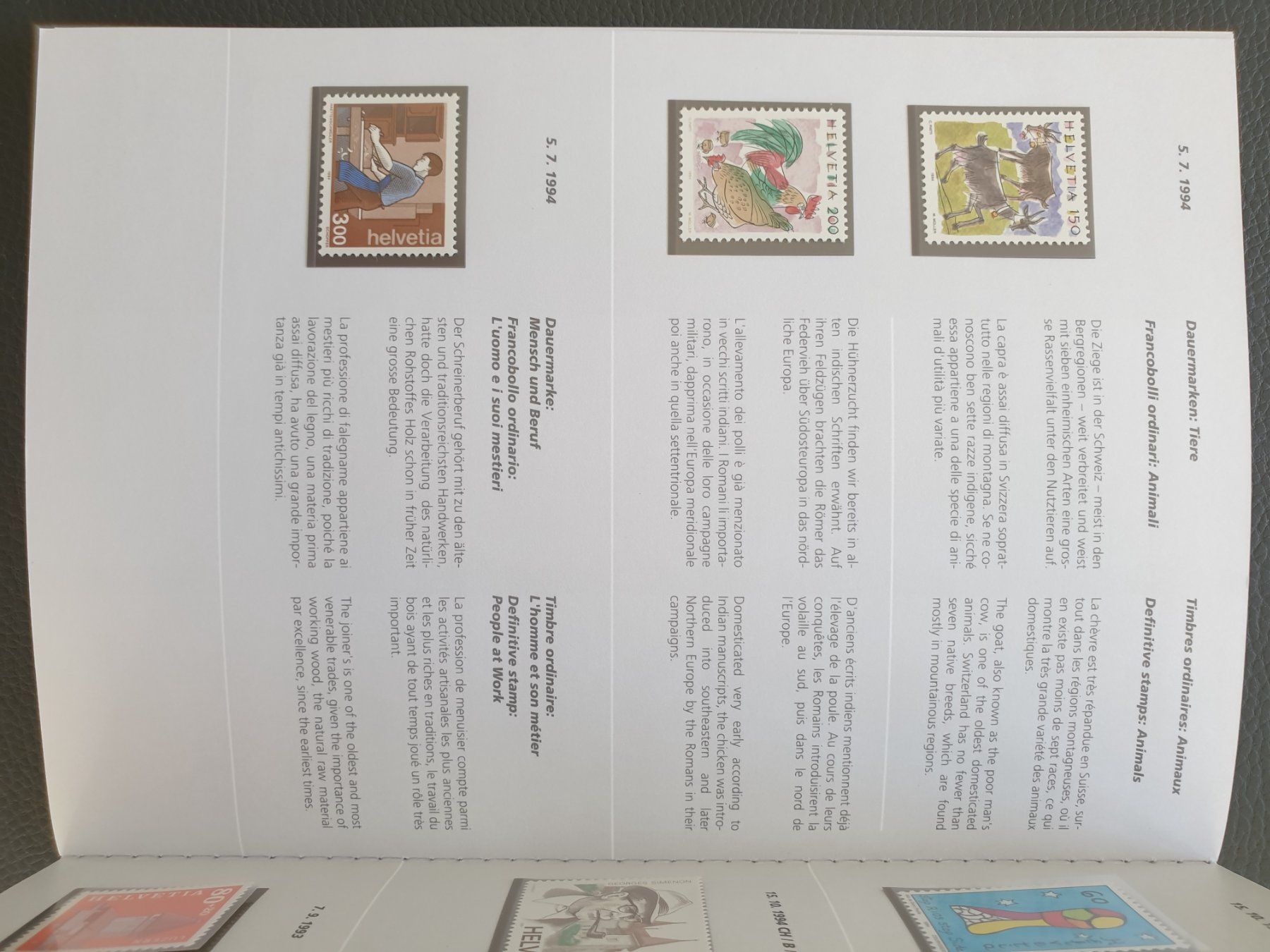 Alle Briefmarken: Jahresbuch CH Briefmarken 1994 postfrisch Top – Neu (gemäss Beschreibung) aus Frauenfeld von Kasico 6