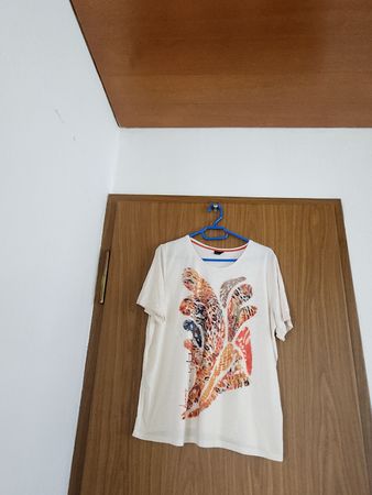 T-shirt femme été Barbara Lebek T.48 imprimé abstrait 