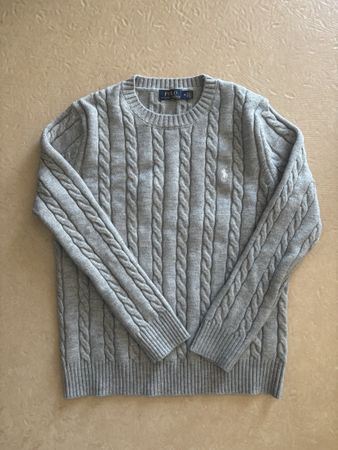 Polo Ralph Lauren Pullover Grau Zopfmuster Gr. M top Zustand