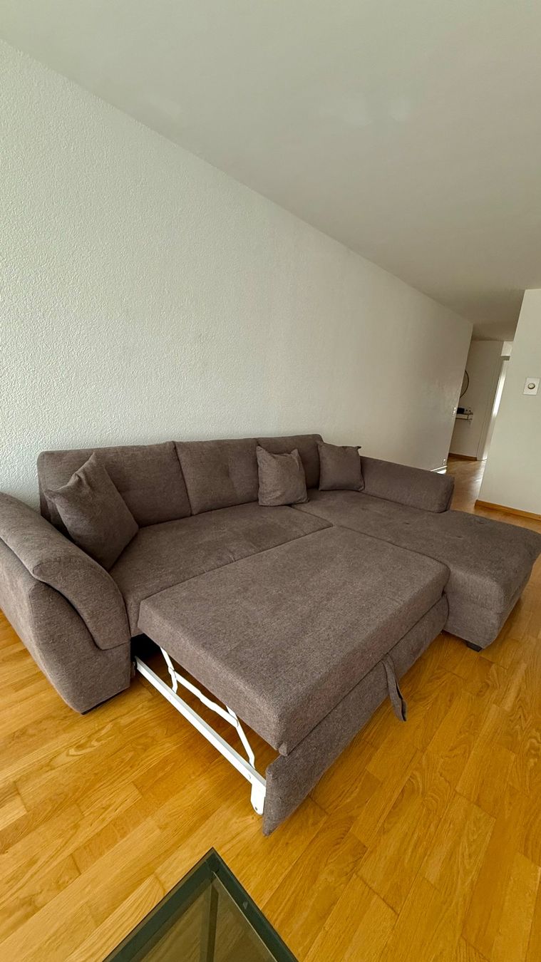 Divani: 🛋 ecksofa 3-sitzer braun/grau, sofa – Usato da Bern venduto da mo.ma12 2