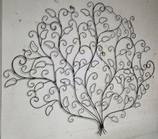 Metall Wanddeko Baum, Vintage Stil, Top Zustand!
