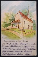 Zug seltene Ansicht Loretto-Kapelle 1900