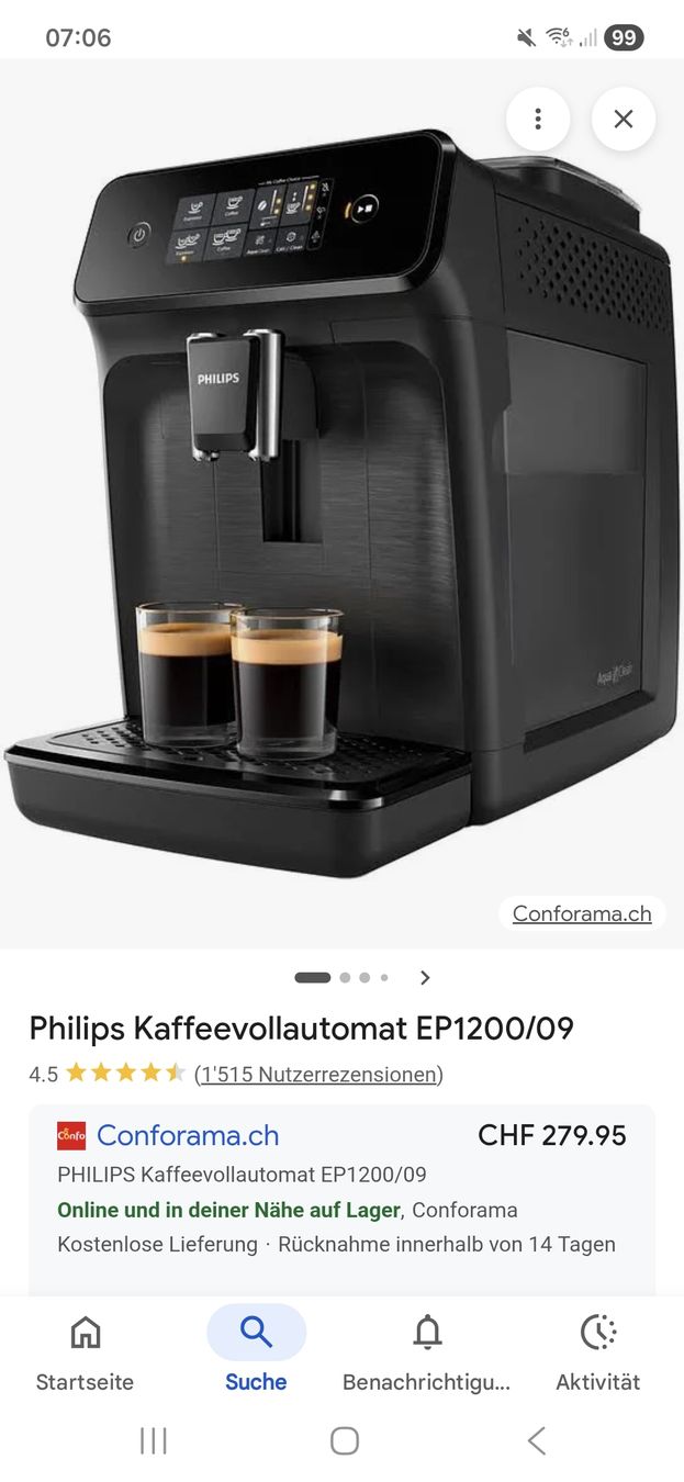 Philips Macchine per caffè & Macchine per espresso: kaffemaschine – Nuovo (secondo la descrizione) da Stäfa venduto da cec_565h 7