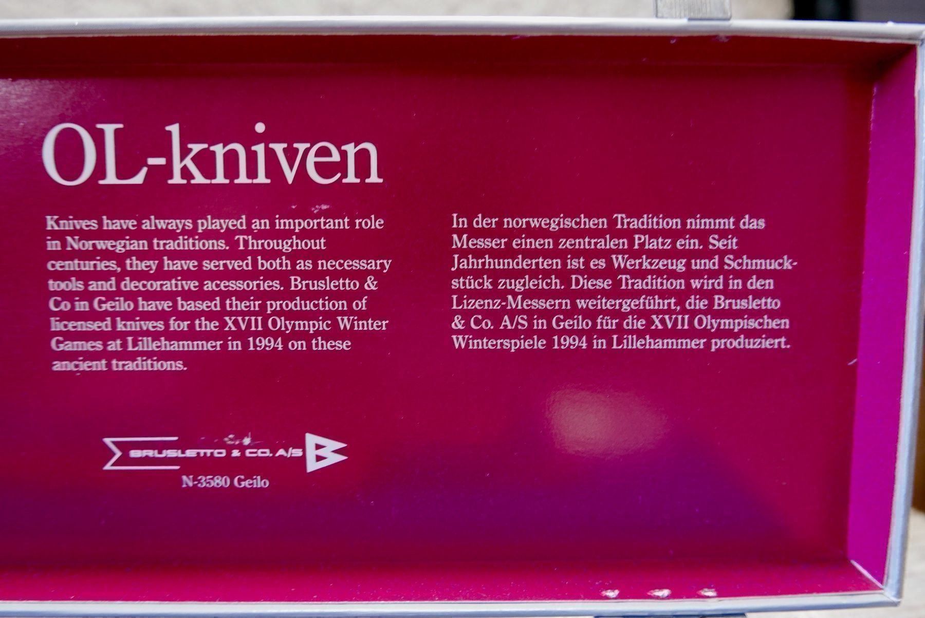 Zubehör: Norwegisches Messer "Lillehammer 1994" – Neu (gemäss Beschreibung) aus St-Gingolph von Edgar1920 1