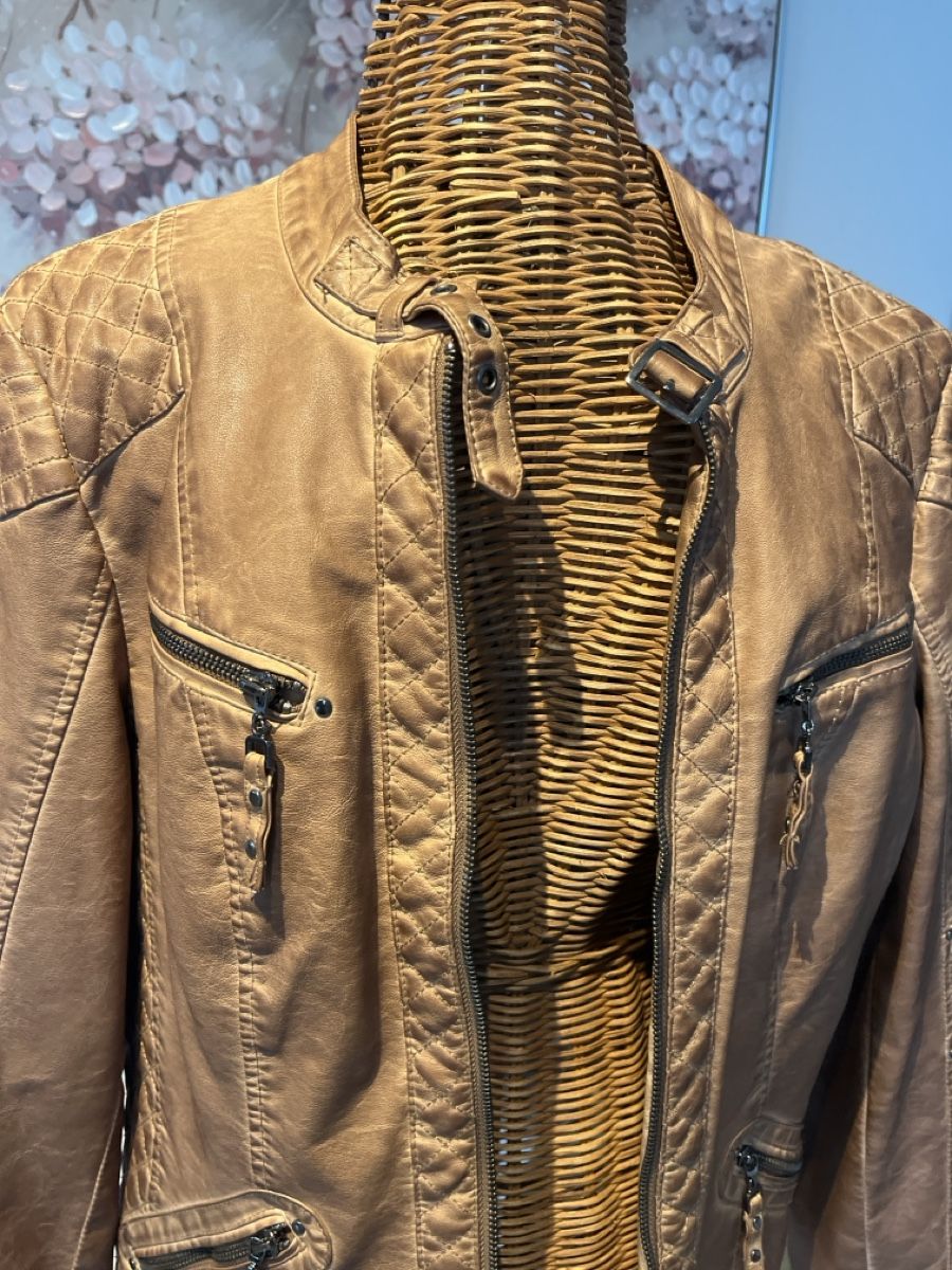 Vestes: Kunstlederjacke, braun, gesteppte Details, S/M – D'occasion à Solothurn par Bobesch08 1