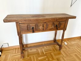 Antike Spanische Holzkommode Console