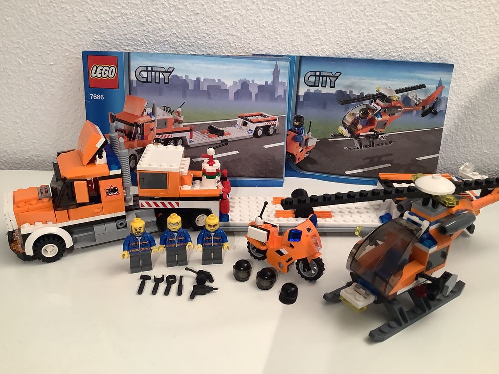 Lego Giocattoli: Lego City Helikoptertransporter 7686 von 2009 – Usato da Willisau venduto da Keks5