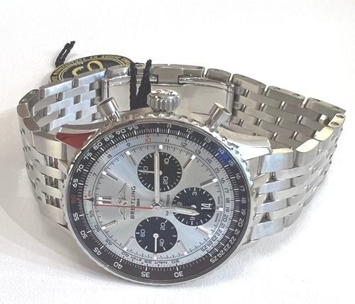 Breitling Orologi: Breitling Navitimer B01 Chronograph 43 eisblau AB0138241C1A1 – Nuovo (secondo la descrizione) da Zürich venduto da juwelier-damken 1