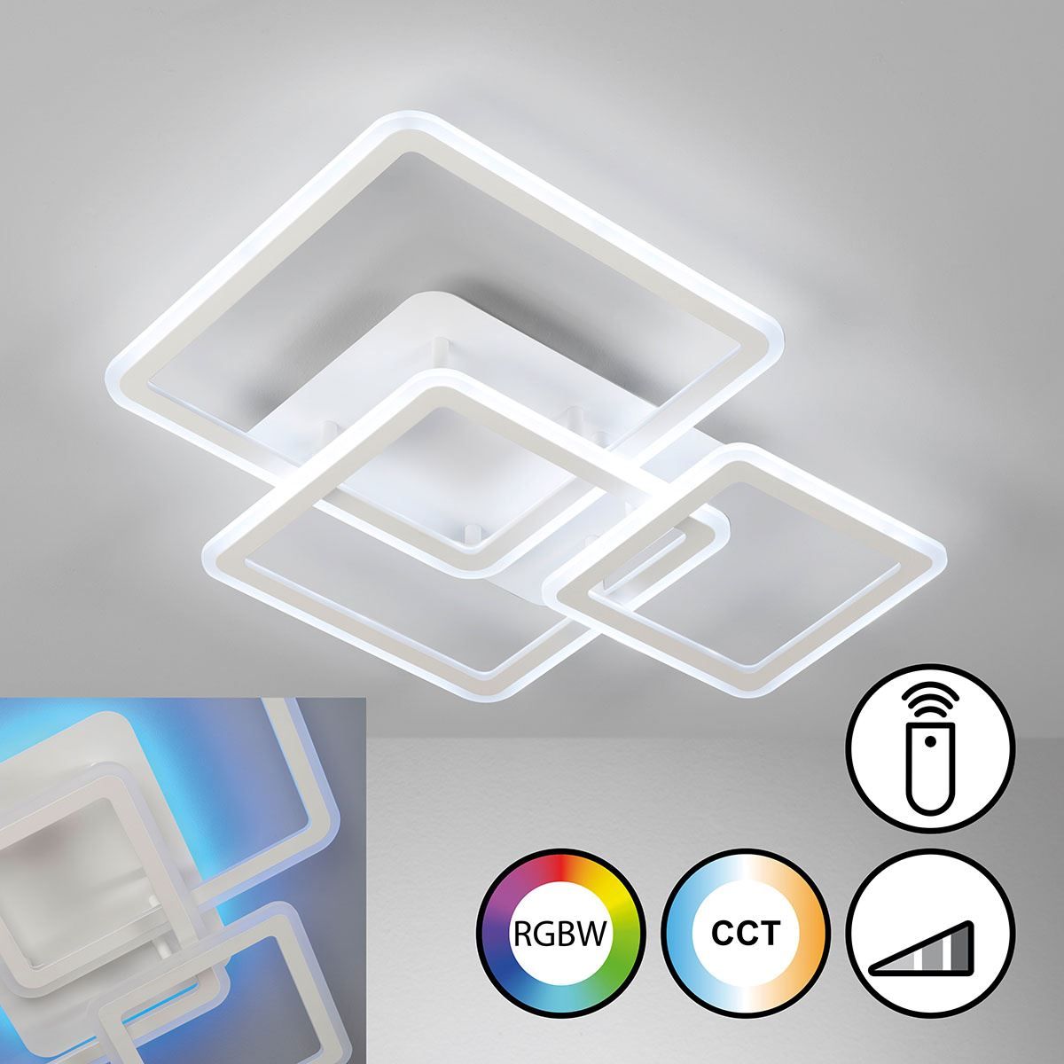 Lampadari & plafoniere: LED Deckenleuchte, Weiss, 66 cm x 54 cm – Nuovo (secondo la descrizione) da Kreuzlingen venduto da Smart-Light