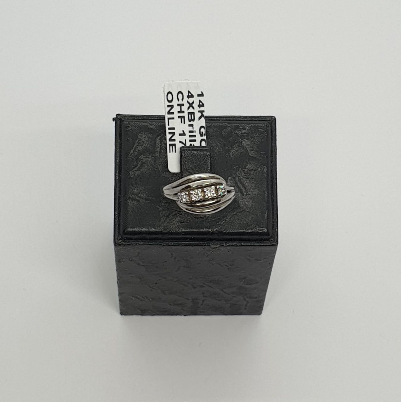 Anelli: Echt 14K Gold -  4x Diamant Ring – Usato da Luzern venduto da Luzern-Goldhaus