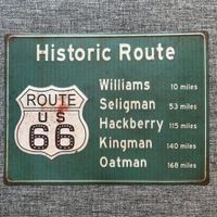 Historic Route 66 Schild Metal Art