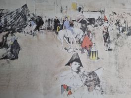OTTO BACHMANN LITHOGRAPHIE SIGNIERT KÜNSTLERPROBE GR.75X56CM