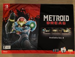 Nintendo Metroid Dread Banner Original Gamestop Merch