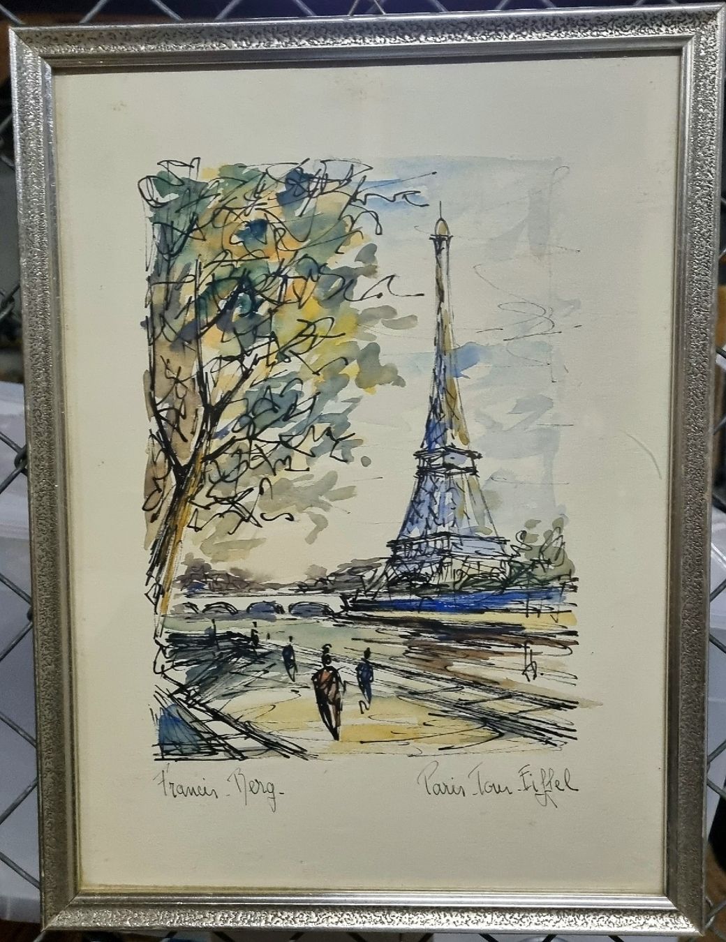 Foto & Immagini: Aquarell "Paris Tour Eiffel" von Francis Berg. – Usato da Wil SG venduto da optimus07 5