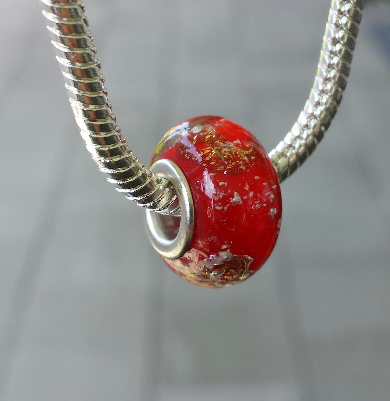 Perle (finte): Lampwork Rote Glasperle, Glass Bead – Nuovo (secondo la descrizione) da Langenthal venduto da flowersNbirds 1