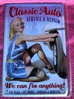Classic auto garage repair pin up