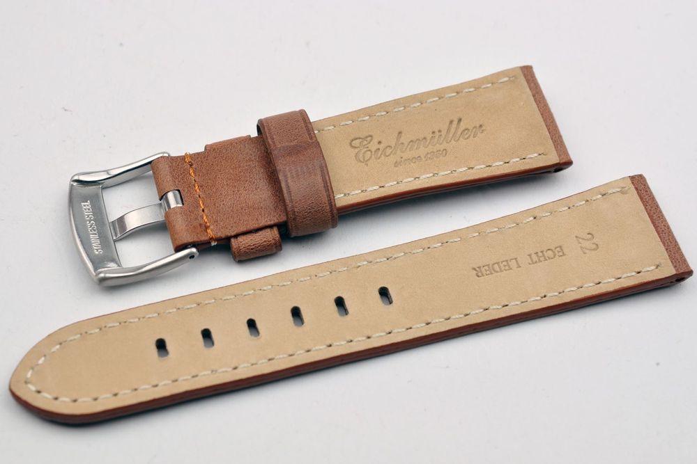 Uhrenband Vintage Fliegerband 22mm hellbraun 2