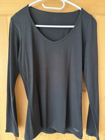 Icebreaker Langarm T-Shirt aus Merinowolle Damen Gr.M