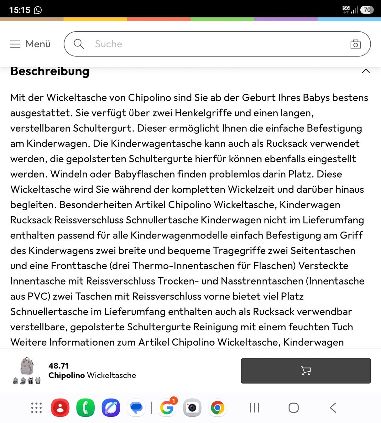 Lässig Zaini: Wickelrucksack/Tasche Marke Chipolino – Nuovo e nell'imballaggio originale da Wikon venduto da Speedy_li 2