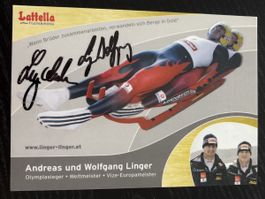 Autogrammkarte Andreas und Wolfgang Linger