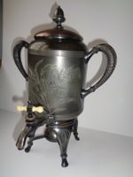 ANTIK WASSERKOCHER JUGENDSTIL RAR VERSILBERT MIT PUNZE