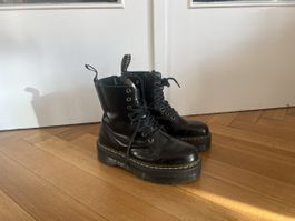 Dr. Martens JADON Platform Boots Black Leather Size EU 39