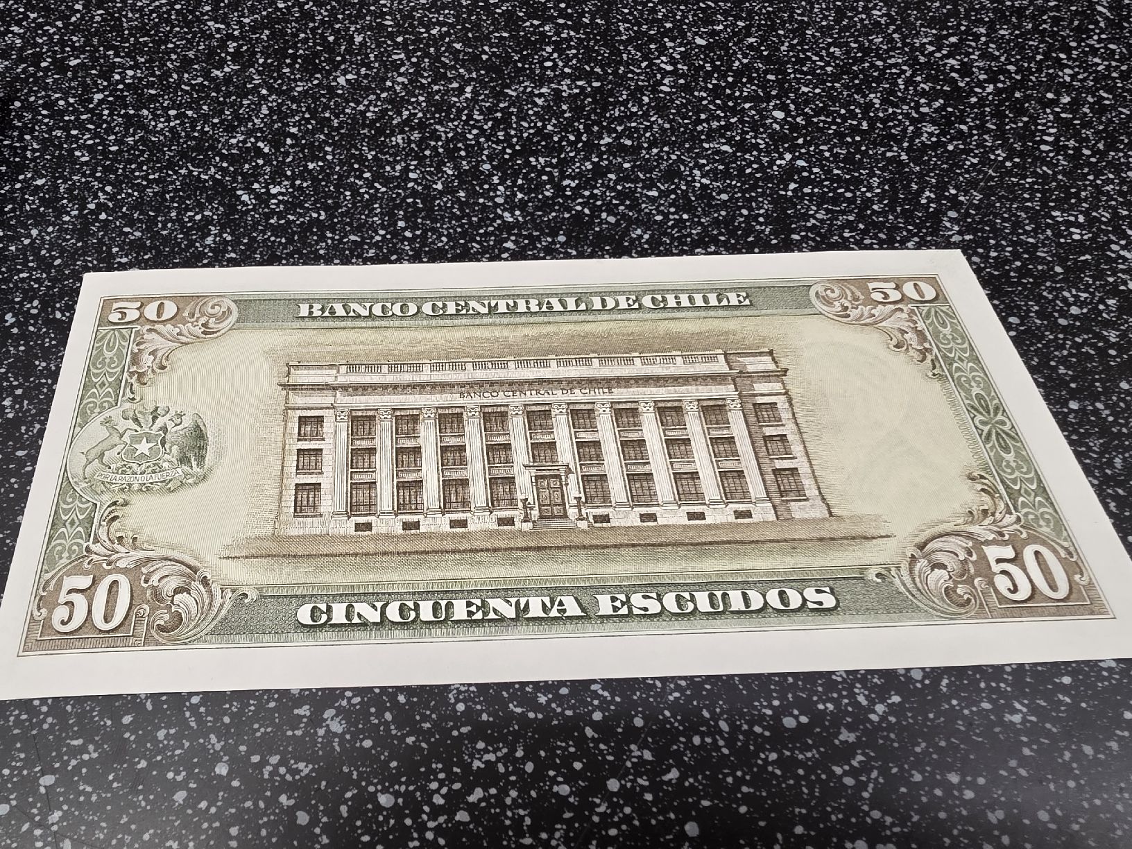 Banknoten: 50 Escudos Chile 1967 Banknote  – Neu und originalverpackt aus Herisau von Antiques.AR 1