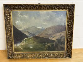 Ölgemälde Friedrich Preller d. J. Alpenlandschaft 1894