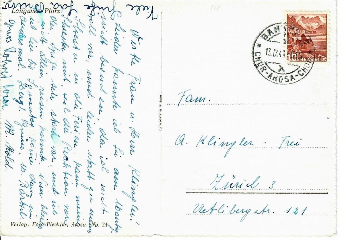 Cartes postales: Langwies – D'occasion à Hochdorf par Ziegel-16 1