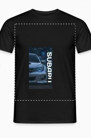 T-Shirt Subaru Impreza schwarz Motivdruck neuwertig