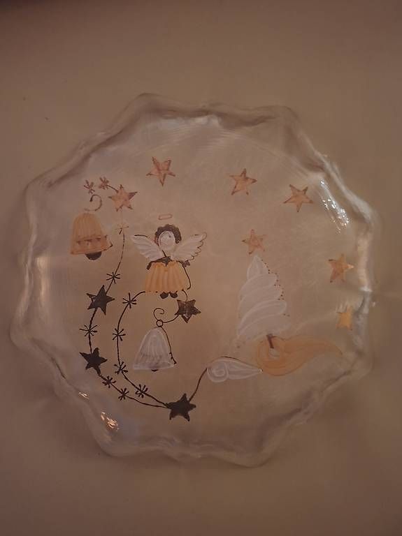 Piatti: Gebäckteller Glas Weihnachten Engel – Usato da Dintikon venduto da lec_89sx