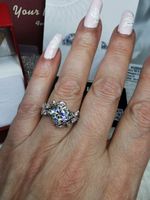 Bague argent avec diamant de moissanite de 2 ct certifié GRA