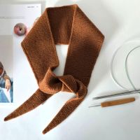 NEW Cinnamon Brown Sophie Scarf 100% Merino Wool 120cm Knit