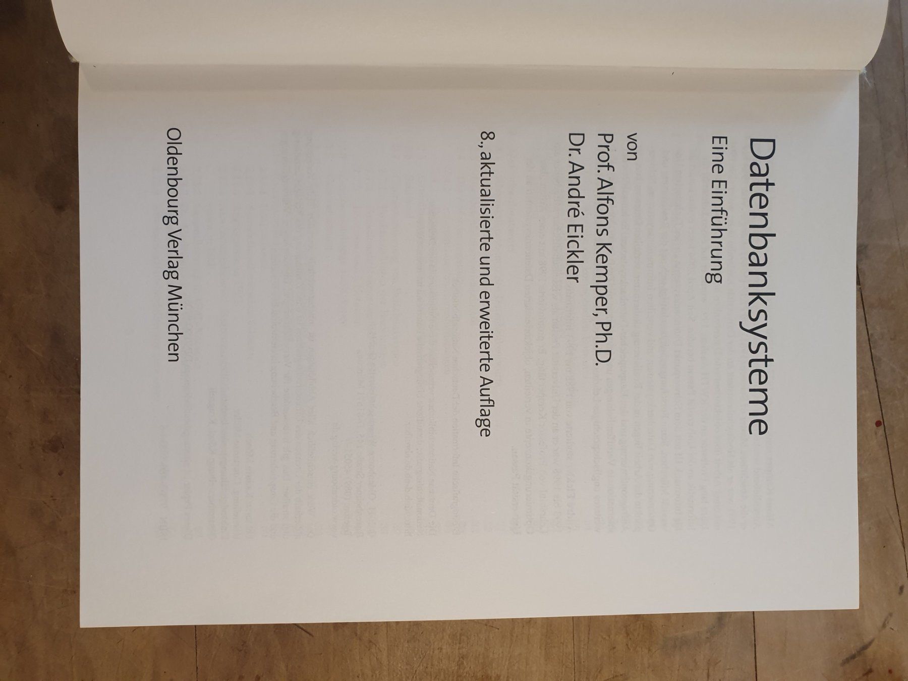 Libri: Datenbanksysteme Alfons Kemper André Eickler – Usato da Zürich venduto da loosebone 1