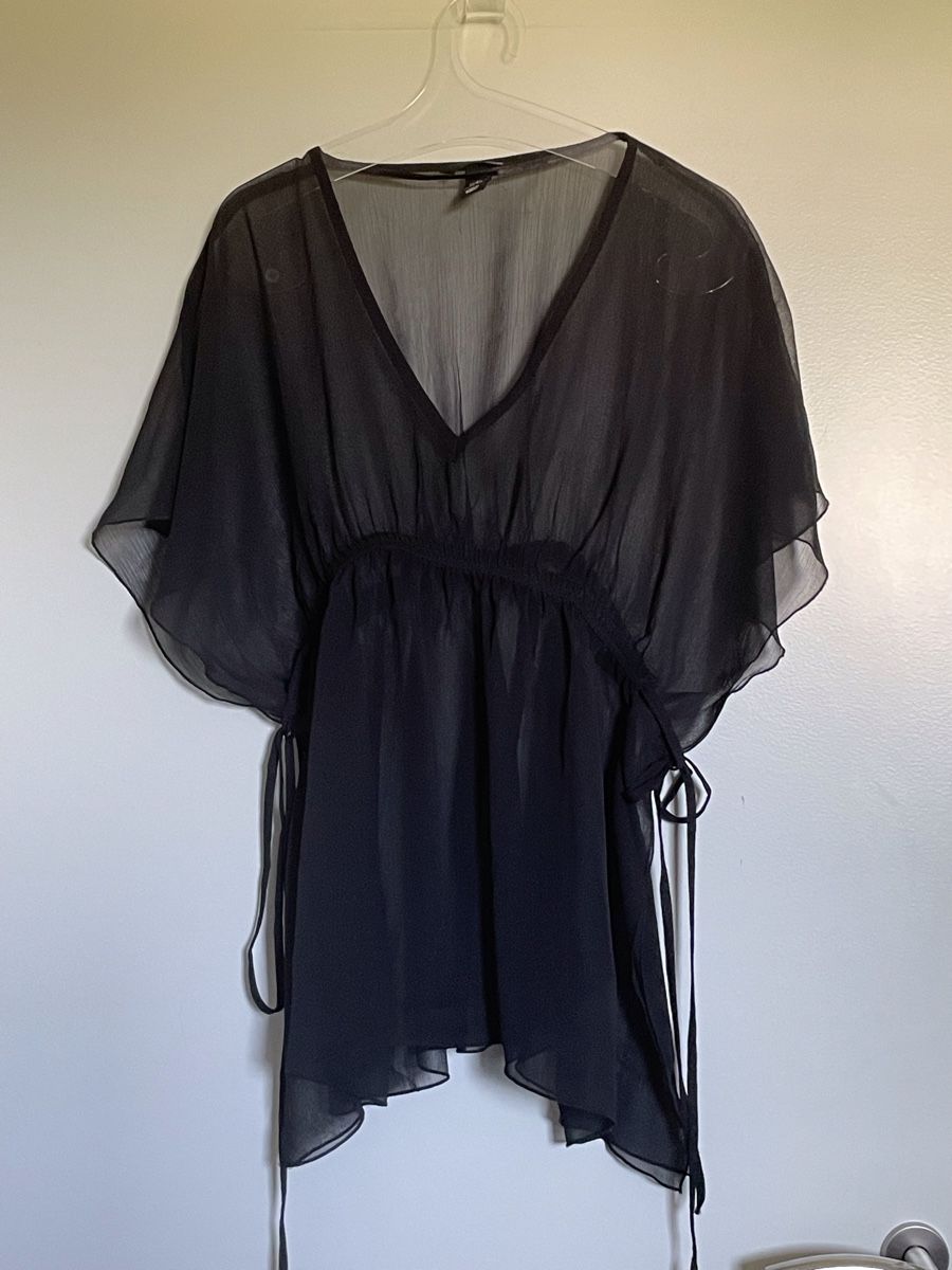 H&M Tuniche: H&M Tunique noire transparente, Taille 40, neuve – Nuovo e nell'imballaggio originale da Vuadens venduto da Nina11