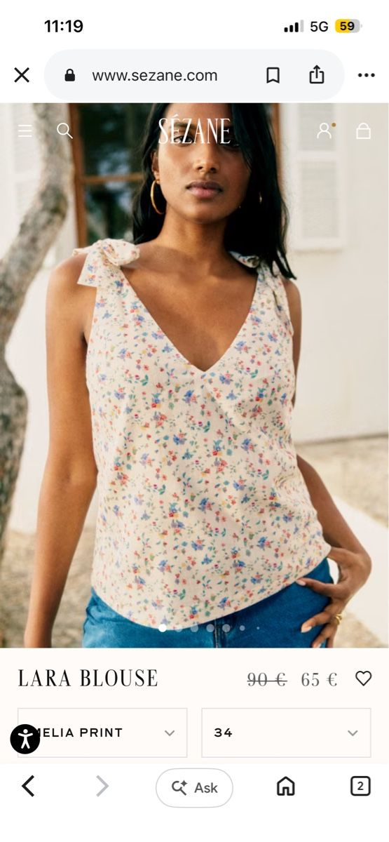 Sezane Top: Sézane Lara Bluse, Grösse 38 – Usato da Bad Ragaz venduto da adedua 2