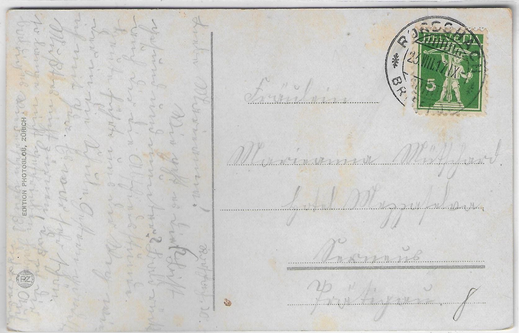 Ansichtskarten: Rorschach mit Säntis - Ruderboote - Litho – Gebraucht aus Ettingen von Kartenplanet 1
