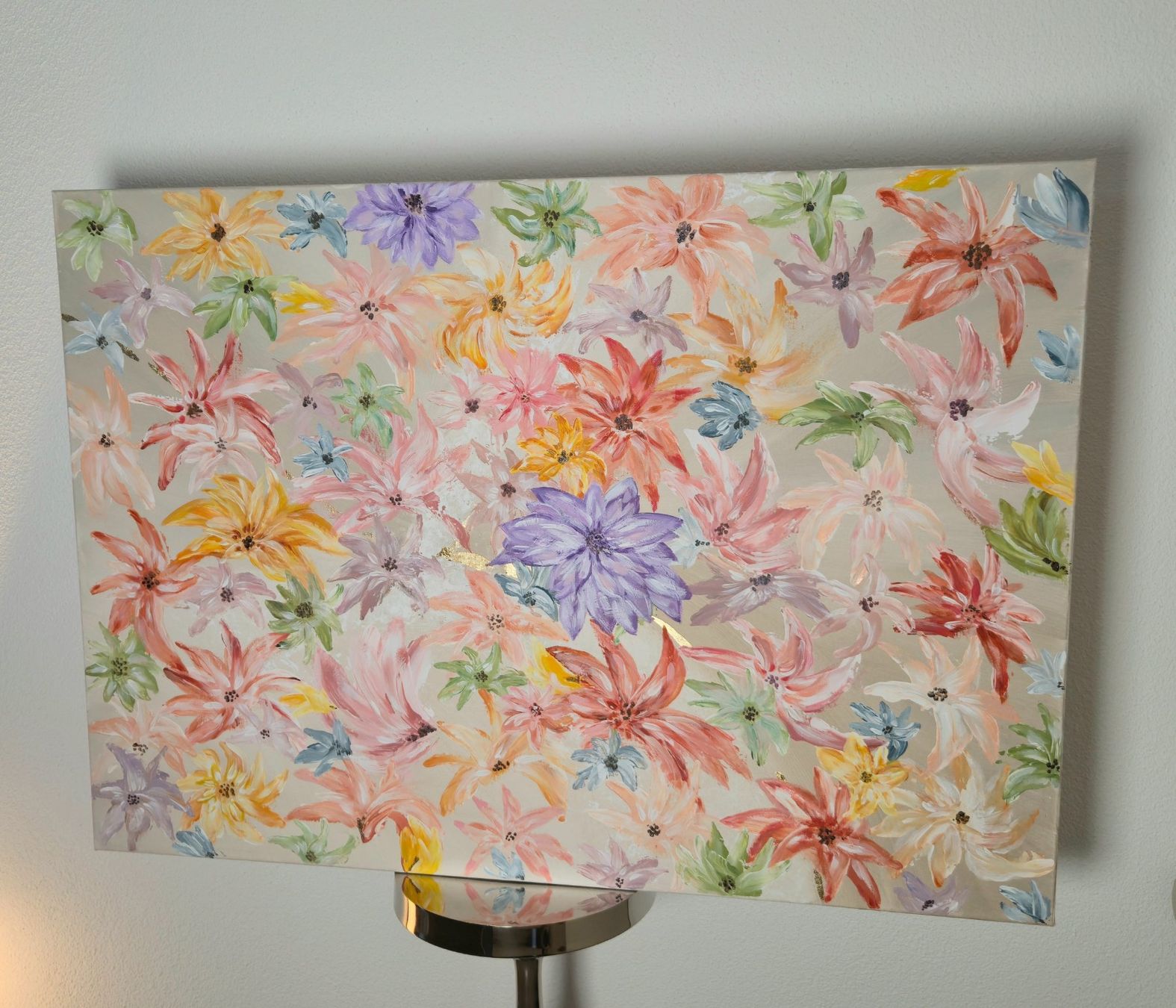 Foto & Immagini: Handgemaltes Leinwandbild,  Blumen, Einzelstück, 100x70 – Nuovo (secondo la descrizione) da Schlieren venduto da milla26